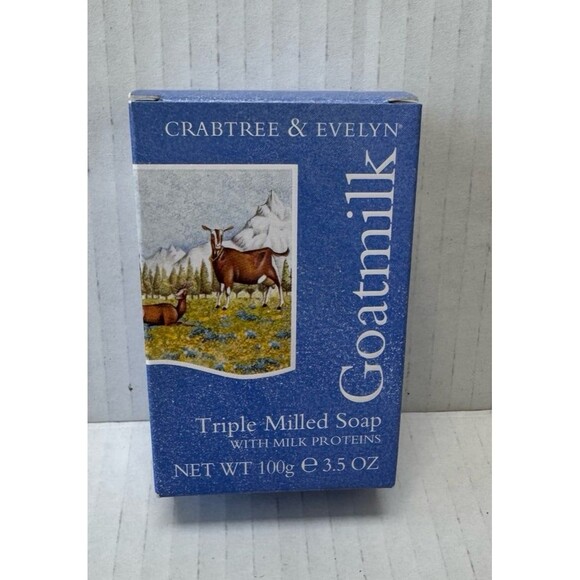 NEW CRABTREE & EVELYN GOATMILK GOAT MILK SOAP 1 BOXED BAR 3.5oz US